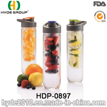 Bouteille d&#39;eau d&#39;infusion de fruits en plastique sans BPA vente chaude (HDP-0897)